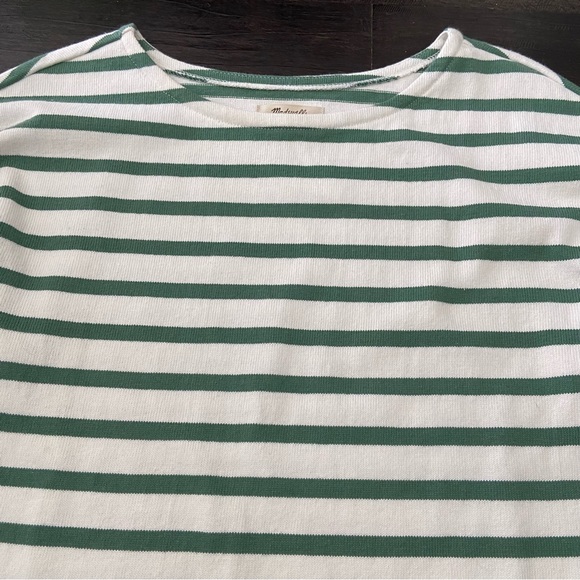 Madewell Luxe Long-Sleeve Tee in Falon Stripe Oversize Sweater - Size XS - Picture 8 of 13
